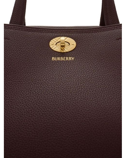 Burberry Purple Small Cotswolds Check Tote Bag