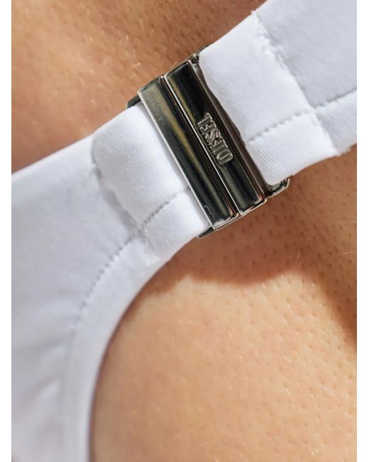 Maillot De Bain Cecilia-D-Core À Bande Logo DIESEL en coloris White