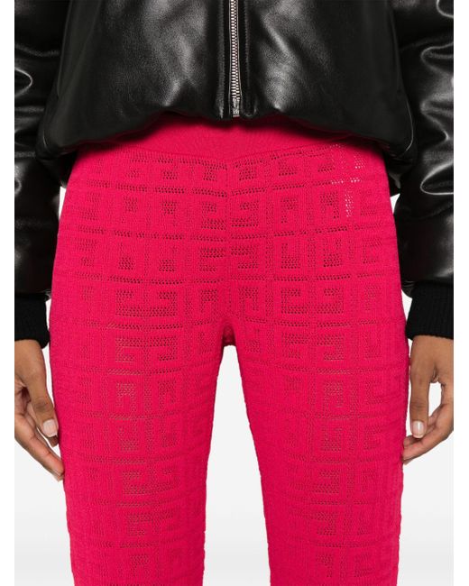 Givenchy Red Wide Leg Trouser