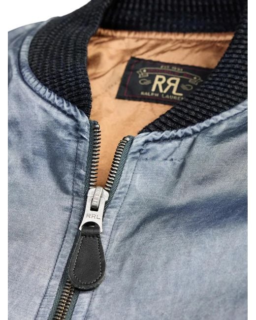 RRL Blue Airplane-Embroidered Bomber Jacket for men
