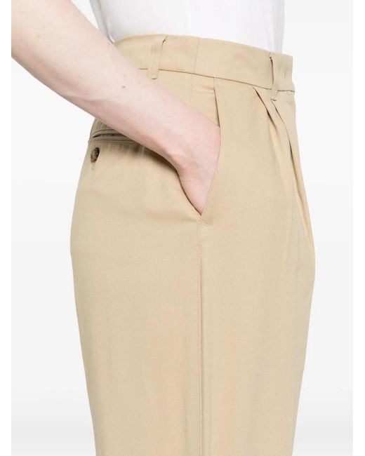 DUNST Natural Pleated-Front Trousers