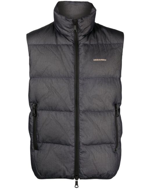 DSquared² Gray Down Filled Padded Gilet - Men's - Polyamide/feather Down/cotton for men