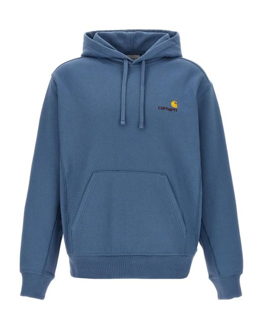 Carhartt American Script Hoodie in het Blue voor heren