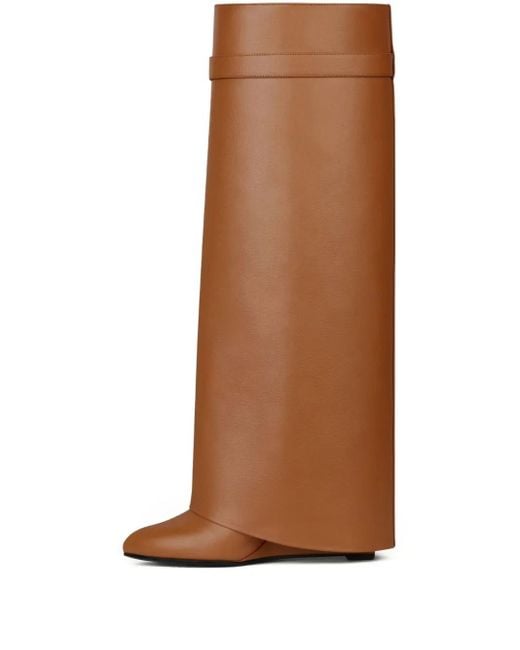 Bottines En Cuir À Détail De Cadenas Givenchy en coloris Brown