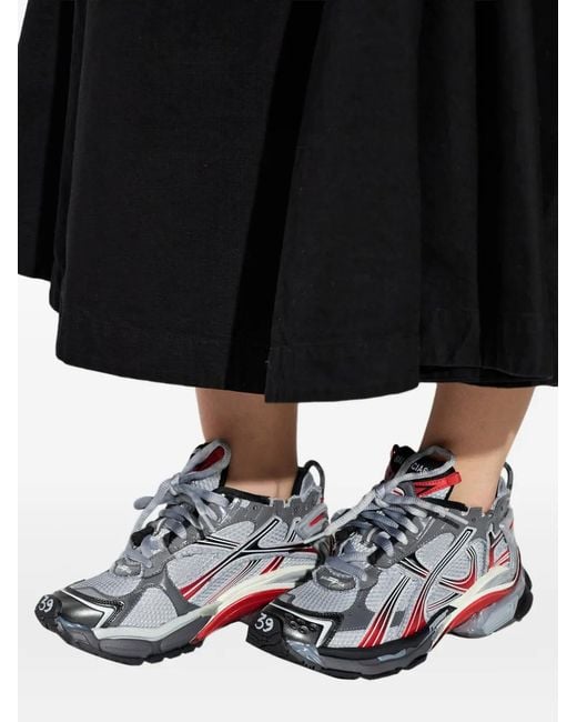 Balenciaga White Runner Gradient Lace-Up Sneakers for men