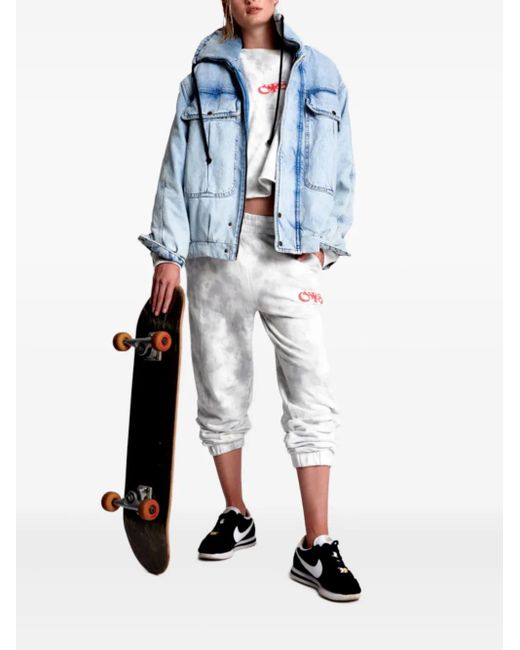 One Teaspoon White Logo Track Pants