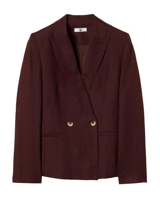 Twinset Purple Double-Breasted Blazer