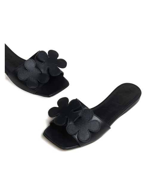 Sandales À Appliqués Fleurs Marni en coloris Black