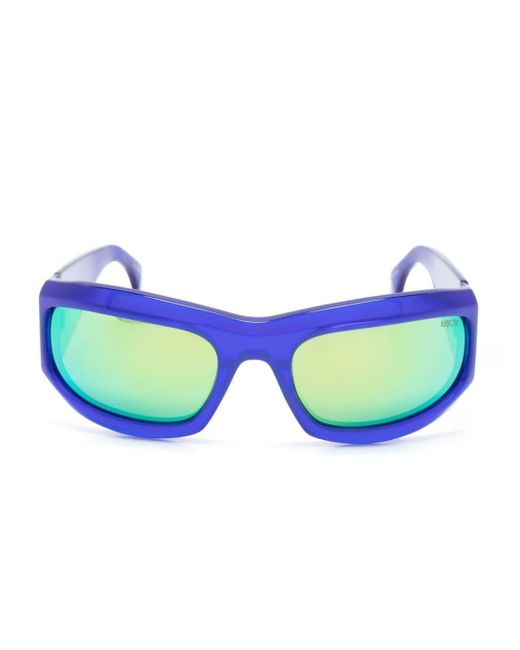 Marcelo Burlon Blue Catemu Rectangle-frame Sunglasses for men