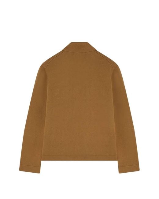 RETORI Brown Reversible Zip-Up Cardigan for men