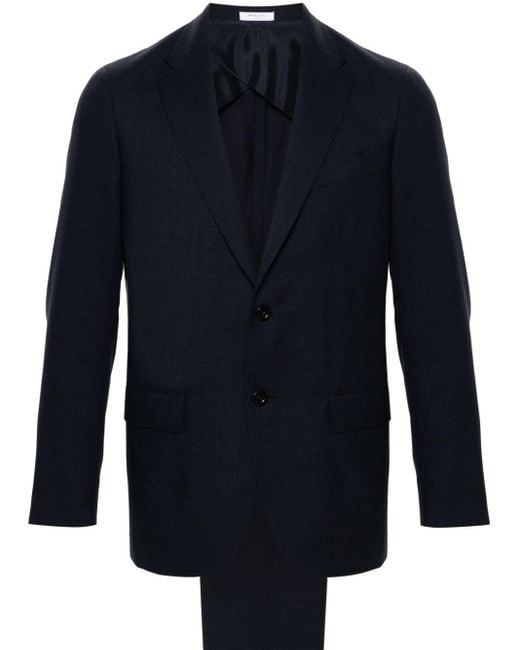 Boglioli Blue Single-breasted Wool Suit for men