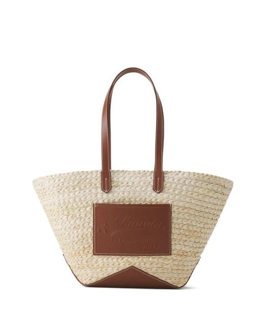 Lanvin Natural Shopper Mit Logo