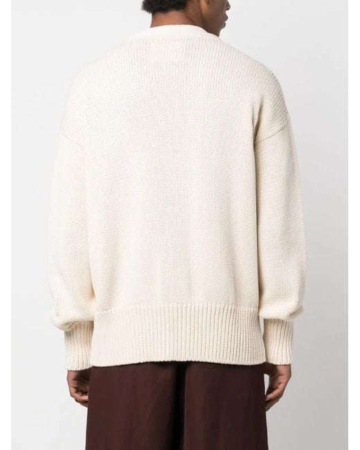 Jil Sander Cardigan Mit Logo-Stickerei in White für Herren