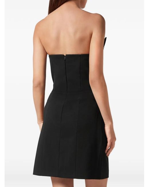 Philipp Plein Black Strapless Mini Dress