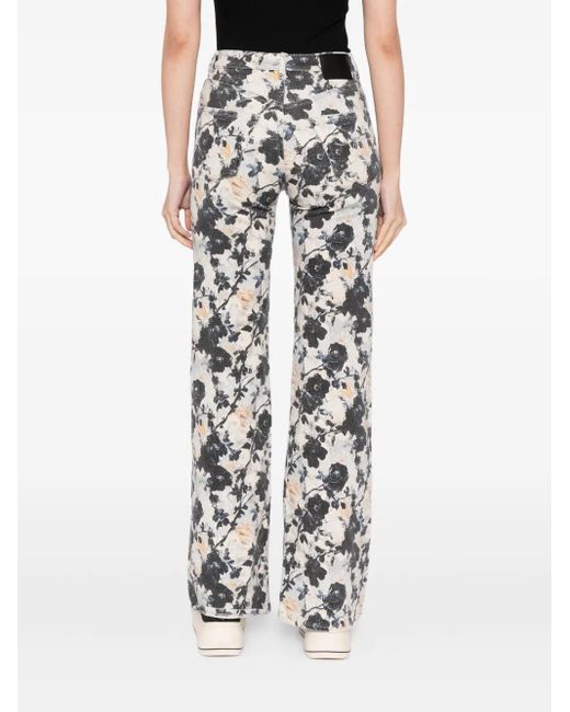 R13 White Charlotte Flared Jeans