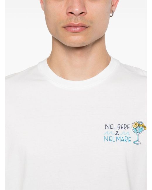 Mc2 Saint Barth X Insulti Luminosi T-shirt Met Borduurwerk in het White voor heren