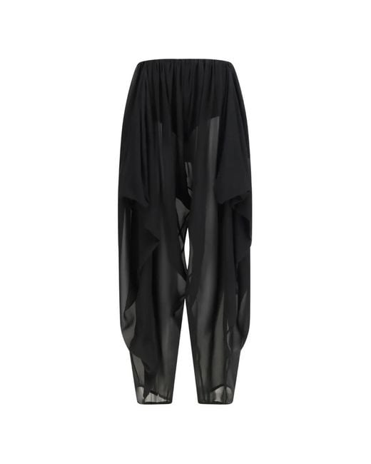 Francesco Murano Black Semi-Sheer Trousers