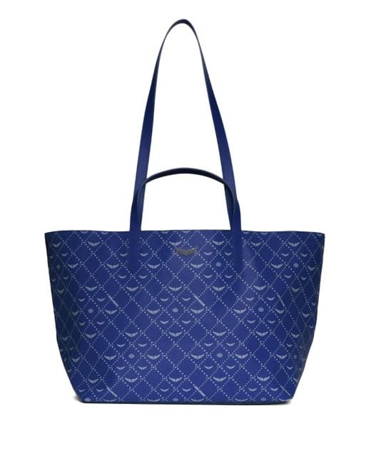 Zadig & Voltaire Blue Wings Tote Bag Mit Monogramm