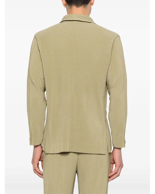 Homme Plissé Issey Miyake Natural Pleated Single-Breasted Jacket for men