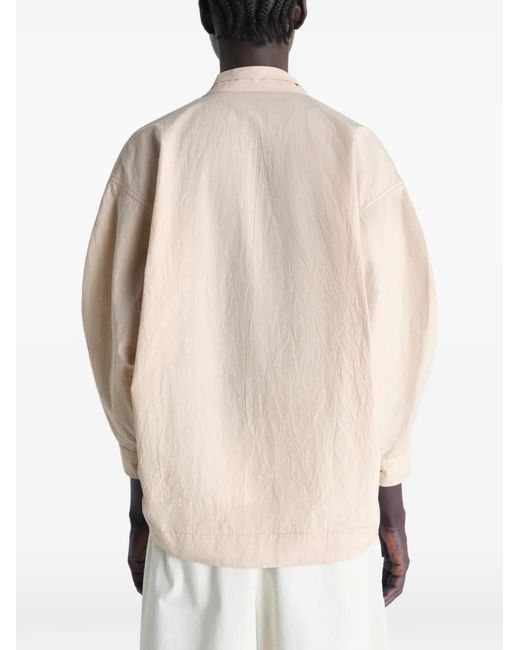 Lemaire Natural Long-Sleeve Scarf Shirt