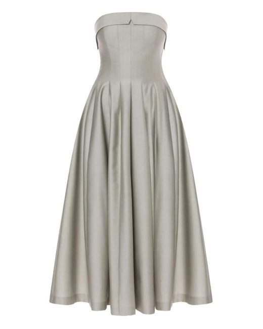 Alberta Ferretti Jurk Van Wol-Zijde in het Gray