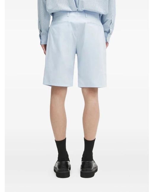 Paul Smith Blue Flat-Front Shorts for men