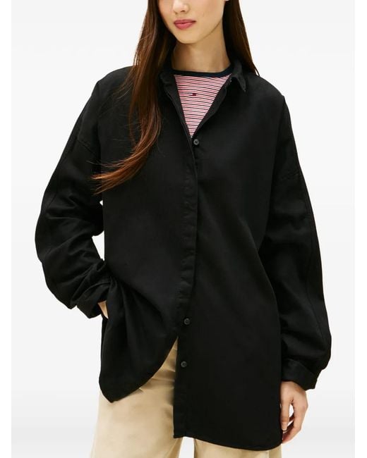 Tommy Hilfiger Black Button-Up Shirt