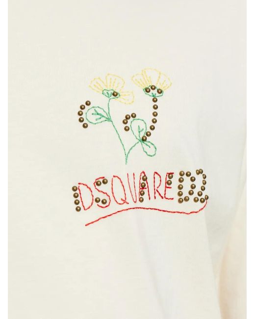 DSquared² White Loose Fit T-Shirt for men