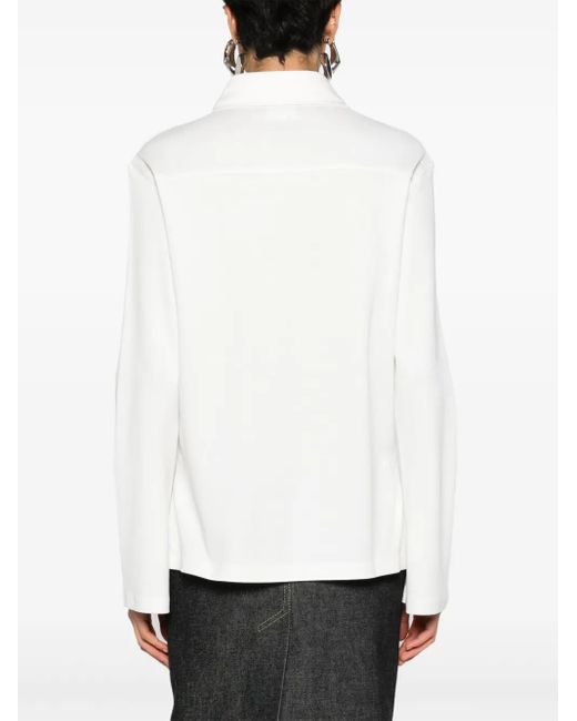 Courreges White Piqué Cotton Polo Shirt