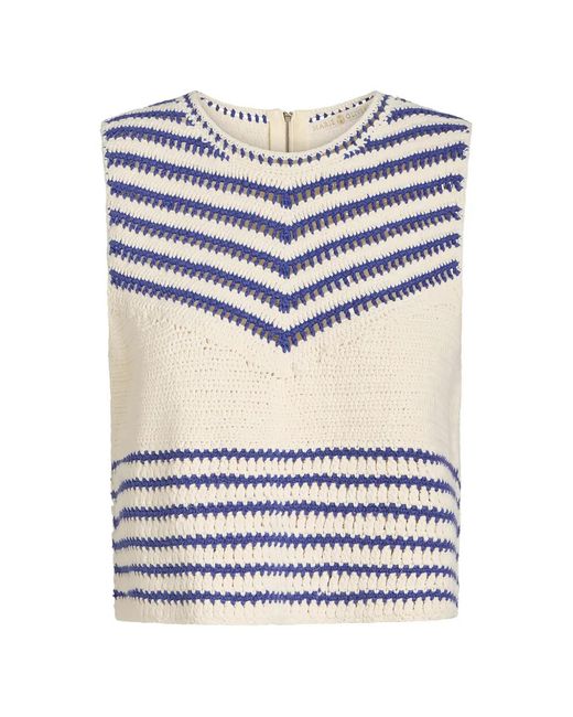 Marie Oliver Gray Cass Chevron-Knit Tank Top