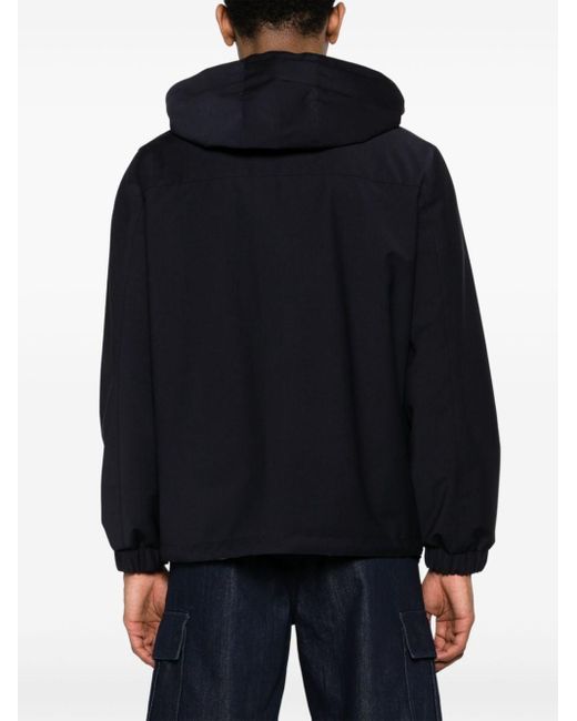 Yves Salomon Black Zip-up Hooded Jacket for men