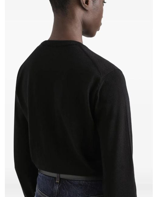 Dolce & Gabbana Black Long-Sleeve Crew-Neck Sweater