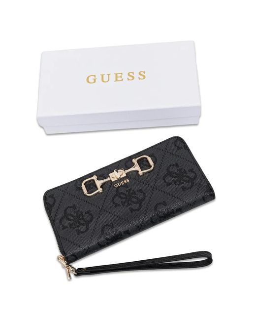 Guess Black Logo-Print Wallet