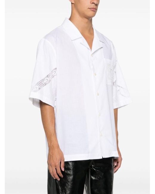 MARINE SERRE Overhemd Met Borduurwerk in het White