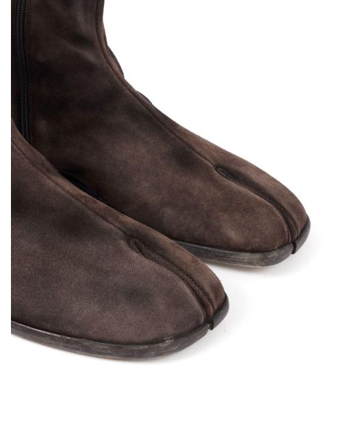 Maison Margiela Brown Tabi Flat Suede Boots for men