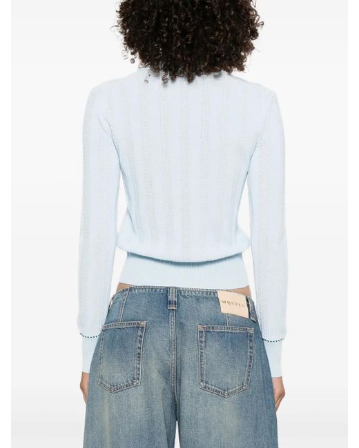 Alexander McQueen ロゴ セーター Blue