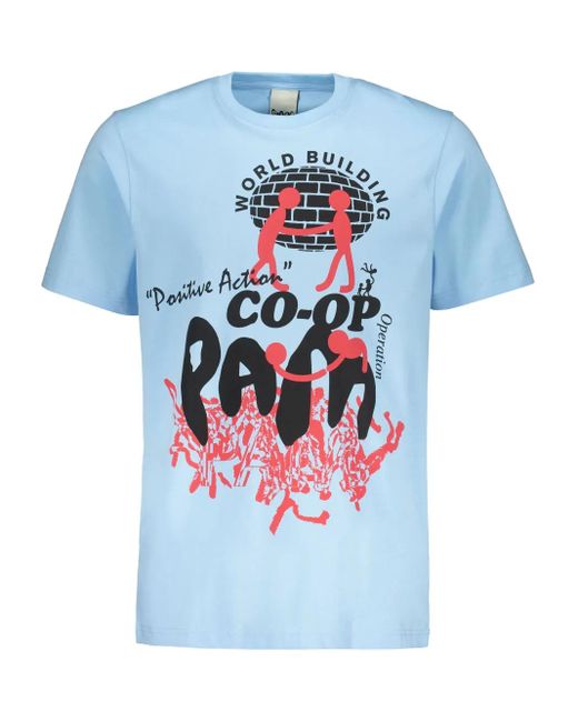 Perks And Mini Blue Graphic-Print T-Shirt for men