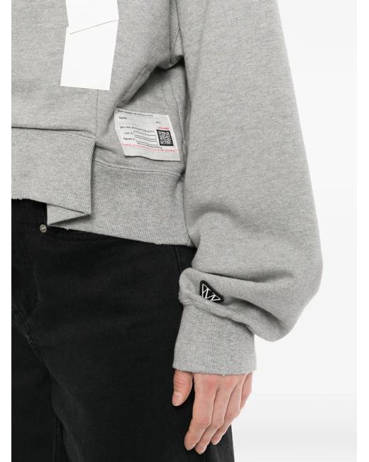 Maison Mihara Yasuhiro White Tucked Tape-Detail Sweater