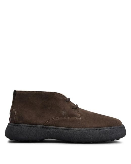 Tod's Brown Lace-Up Boots for men