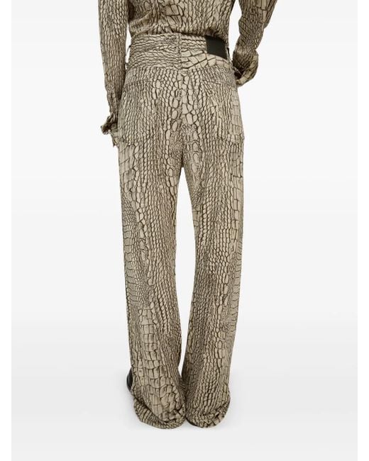 Pantalon À Imprimé Graphique Acne en coloris Natural