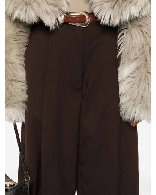 Thelatest プリーツ パンツ Brown