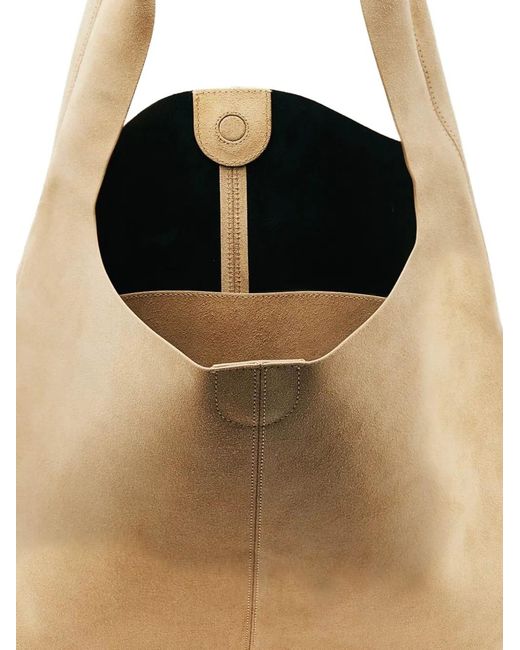 Patrizia Pepe Natural Suede Shoulder Bag