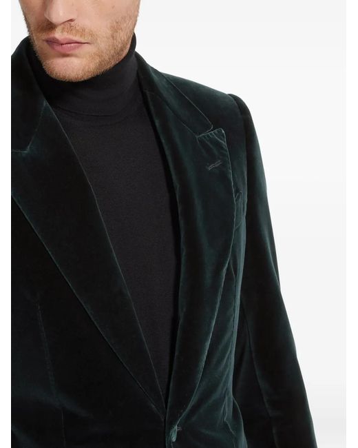 Zegna Black Apos;S Velvet Peak Lapel Single-Button Dinner Jacket for men