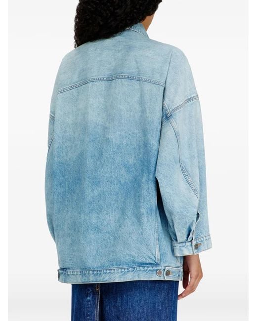 DIESEL Blue Oversized Denim Workwear Jacket
