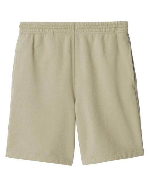 Burberry Natural Ekd-Appliqué Cotton Shorts for men