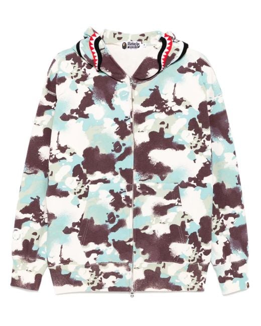 A Bathing Ape Hoodie mit Print in White für Herren