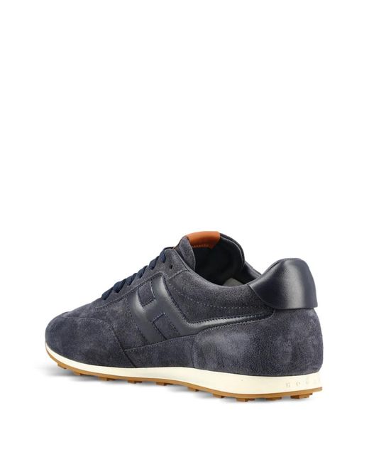 Hogan Blue Logo-Patch Sneakers for men