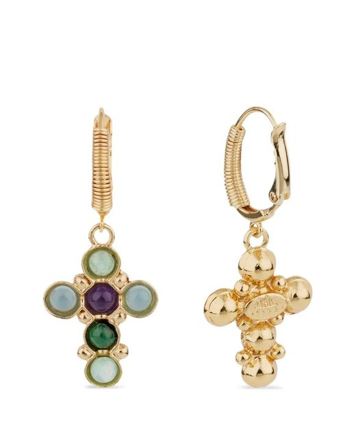 Gas Bijoux Metallic Tao Cruzita Cross Earrings