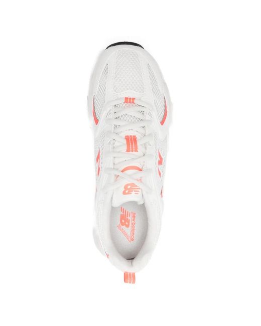 New Balance White Logo-Detail Sneakers