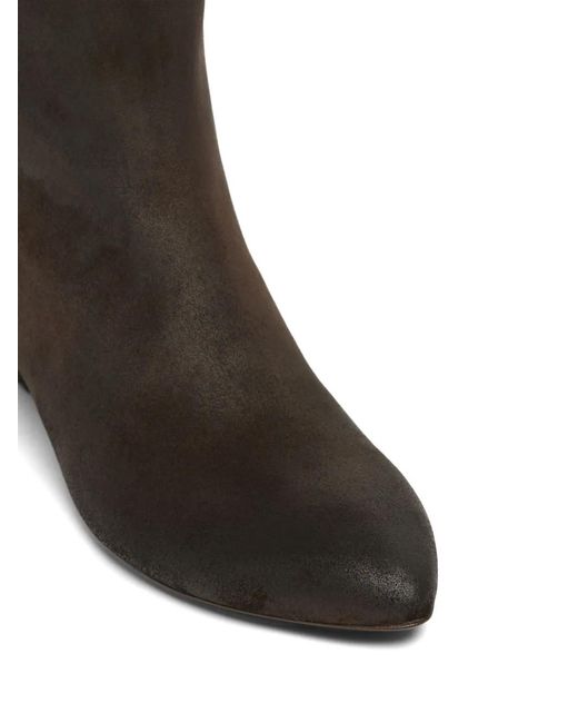 Marsèll Brown Stonda Pointed-Toe Suede Ankle Boots